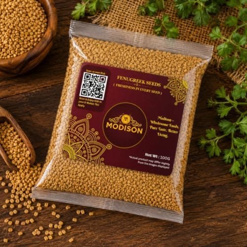 MODISON Fenugreek Seeds Whole Spice Natural 100g thumbnail 2