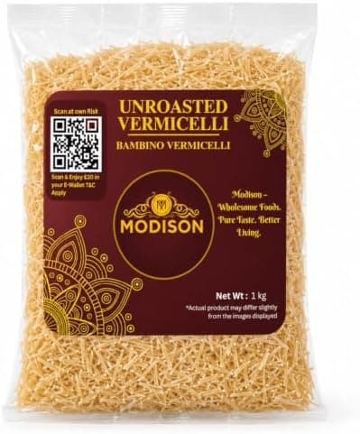 MODISON Unroasted Vermicelli Wheat Semolina Seviyan 1kg thumbnail 1