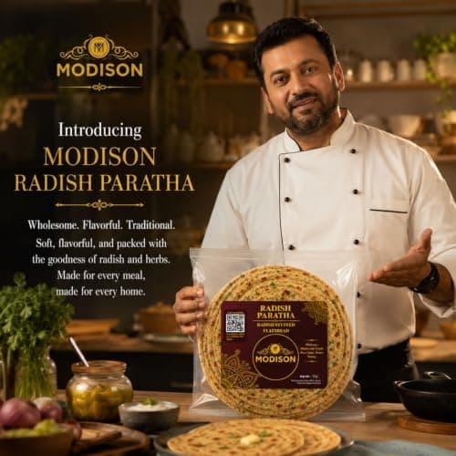 MODISON Radish Paratha Traditional Indian Flatbread Frozen 360g thumbnail 6