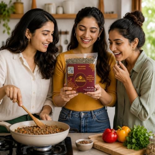 MODISON Puy Lentils Whole Pulses High Fibre Protein Pack 6x250g thumbnail 5