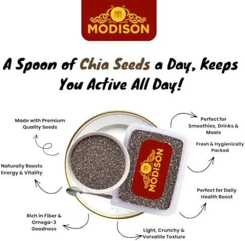 MODISON Chia Seeds Superfoods Natural Healthy Breakfasts 200g thumbnail 3