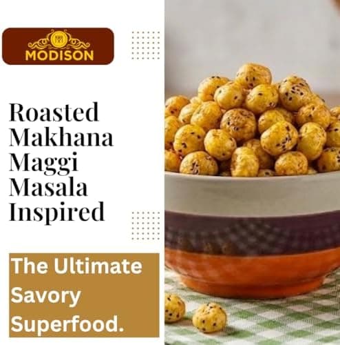 MODISON Roasted Makhana Healthy Snacks Masala Fox Nuts 80g thumbnail 4