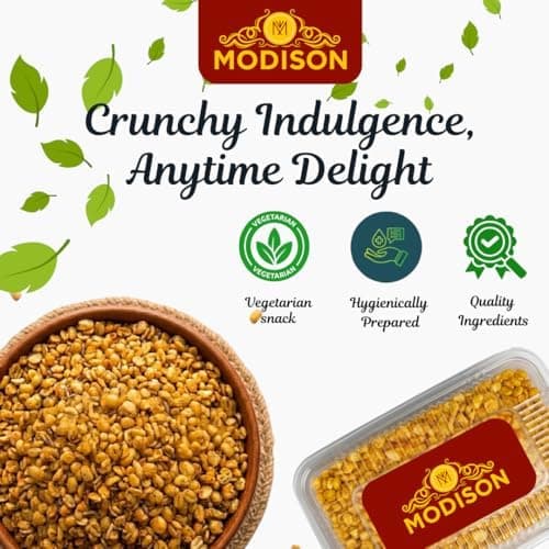 MODISON Moong Dal Indian Snacks Crispy Lentils 180g thumbnail 5