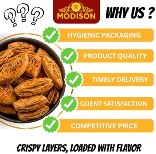 MODISON Masala Khaajli Indian Snacks Spiced Crackers 180g thumbnail 2
