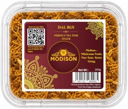 MODISON Dal Biji Indian Namkeen Snack Traditional Savoury 200g thumbnail 1