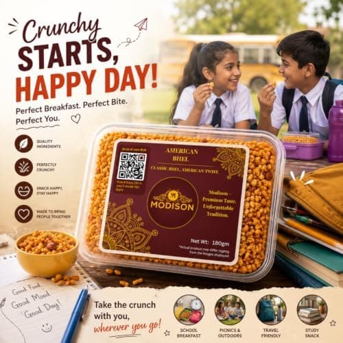 MODISON American Bhel Indian Namkeen Crispy Puffed Rice 180g thumbnail 7