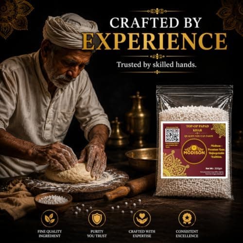 MODISON Top Op Papad Khar Indian Papad Ingredient Fine Powder 200g thumbnail 7