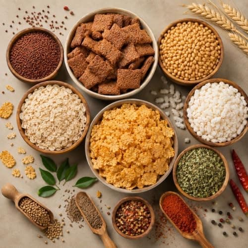 MODISON Diet Wheat Nachni Chivada Indian Namkeen Crispy Ragi 180g thumbnail 3