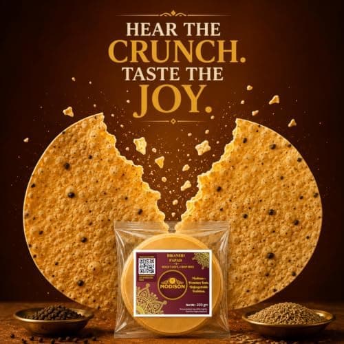 MODISON Bikaneri Papad Indian Papad Crispy Rajasthani 200g thumbnail 6