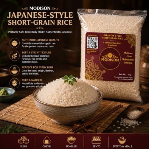MODISON Japanese Style Short Grain Rice Sushi Rice 1kg thumbnail 6