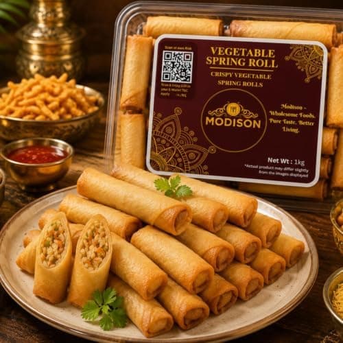 MODISON Vegetable Spring Roll Ready to Cook Frozen Snack 1kg thumbnail 7