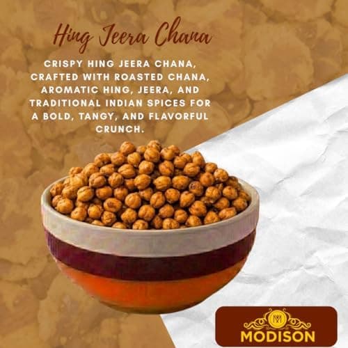 MODISON Hing Jeera Chana Indian Snacks Roasted Chickpeas 180g thumbnail 6