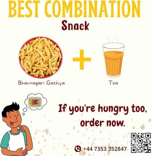 MODISON Bhavnagari Gathiya Indian Crispy Snacks 540g thumbnail 4
