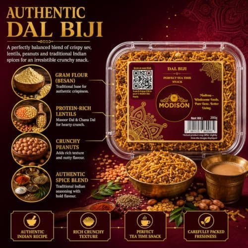 MODISON Dal Biji Indian Namkeen Snack Traditional Savoury 200g thumbnail 3