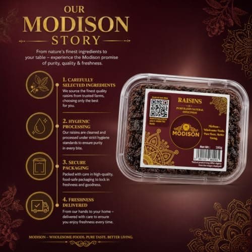 MODISON Seedless Kishmish Dried Fruit Indian Sweet Snack 180g thumbnail 7