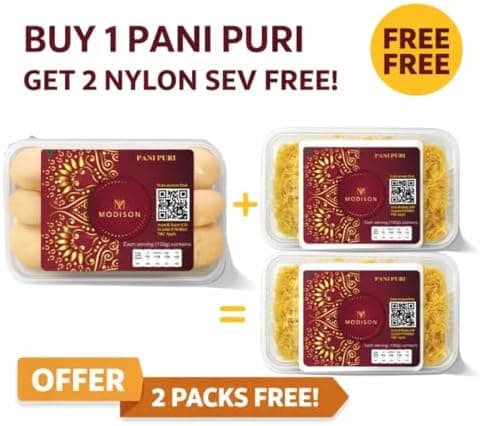 MODISON Pani Puri Nylon Sev Bundle Indian Street Food 540g Kit thumbnail 2