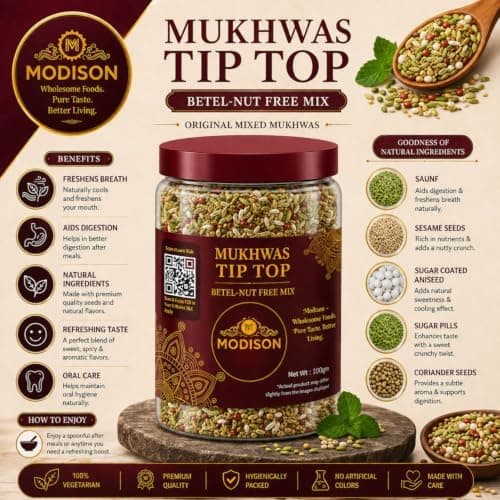 MODISON Tiptop Mukhwas Indian Mouth Freshener Fennel Aniseed 100g thumbnail 3