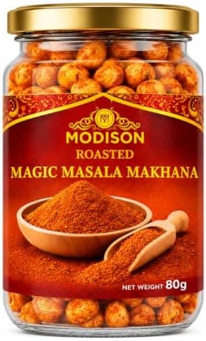 MODISON Roasted Makhana Healthy Snacks Magic Masala 80g thumbnail 1