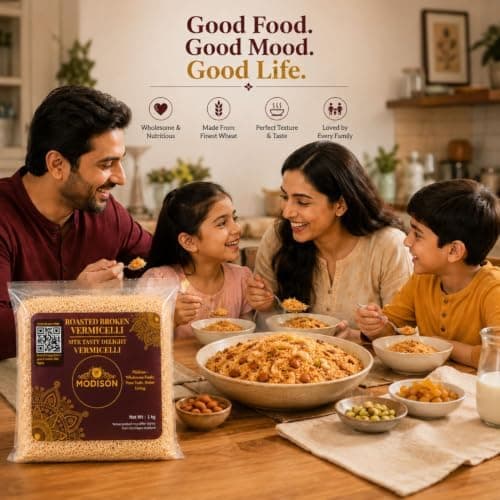 MODISON Roasted Broken Vermicelli, Wheat Semolina Sevai, 1 kg thumbnail 7