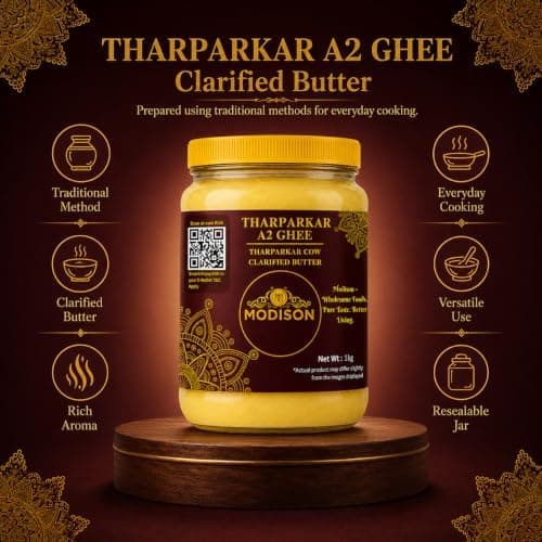 MODISON Tharparkar A2 Cow Ghee Clarified Butter 1kg thumbnail 4