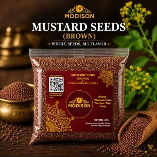 MODISON Mustard Seeds Whole Spice Natural 100g thumbnail 3