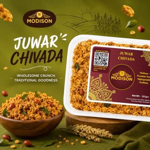 MODISON Jowar Chivda Indian Namkeen Crispy Sorghum Millet 180g thumbnail 5