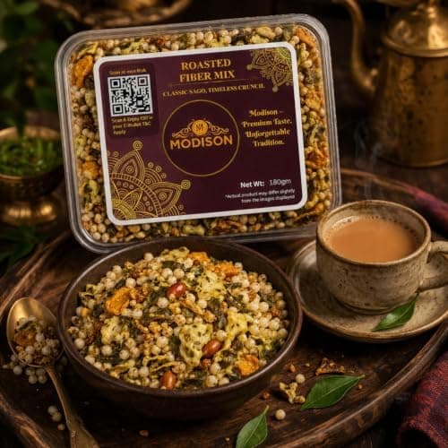 MODISON Roasted Fiber Mix Indian Namkeen Crunchy Millet Sorghum 180g thumbnail 3