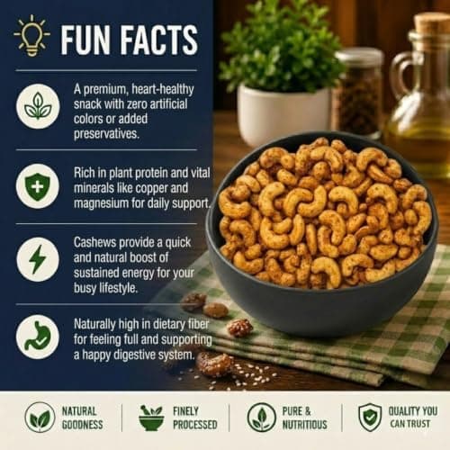 MODISON Roasted Cashew Nuts Healthy Snacks Protein Rich Kaju 200g thumbnail 5