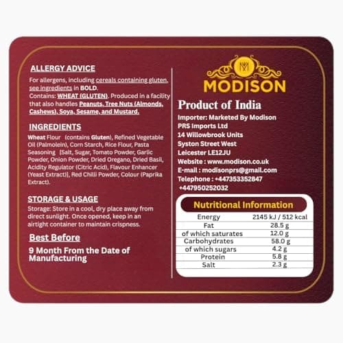 MODISON Pasta Ka Nasta Indian Snacks Italian Herbs 60g thumbnail 6