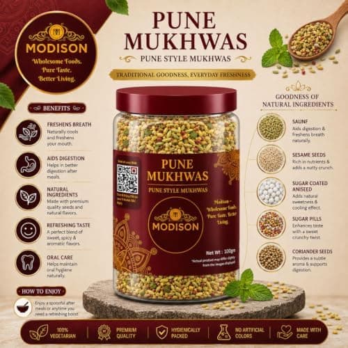 MODISON Pune Mukhwas Indian Mouth Freshener Fennel Coriander 100g thumbnail 3