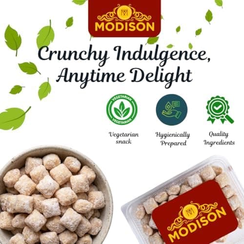 MODISON Sweet Sakkarpara Indian Sweets Crunchy Wheat Bites 180g thumbnail 5
