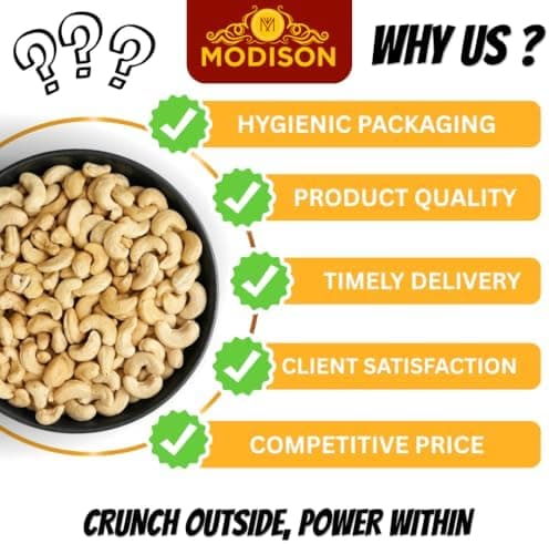 MODISON Cashew Nuts Healthy Snacks Natural Whole Kaju 250g thumbnail 7