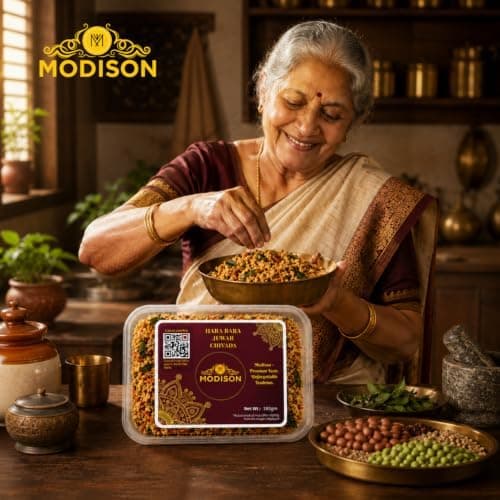 MODISON Hara Bhara Jowar Chivda Indian Namkeen Roasted Sorghum 180g thumbnail 7