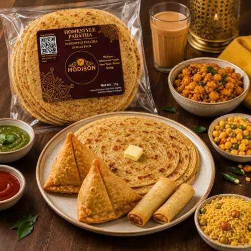 MODISON Homestyle Paratha Traditional Indian Flatbread Frozen 1kg thumbnail 5