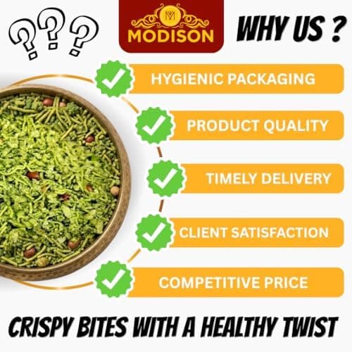 MODISON Palak Chevdo Indian Snacks Spinach Mix 180g thumbnail 2
