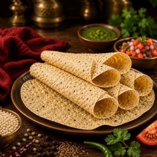 MODISON Urad Special Indian Papad Black Pepper Lentil Wafer 400g thumbnail 7
