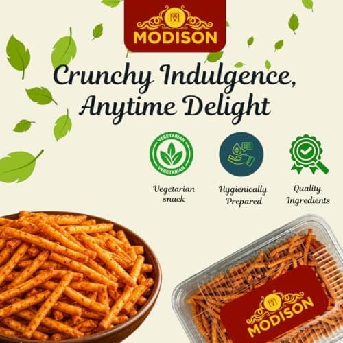 MODISON Spicy Finger Chips Indian Snacks Potato Crisps 180g thumbnail 5
