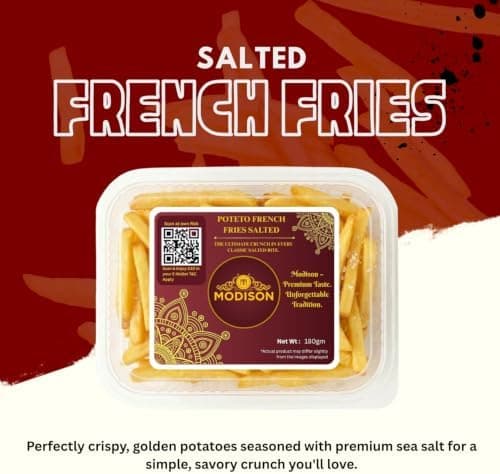 MODISON Potato French Fries Indian Namkeen Salted Crispy 180g thumbnail 7