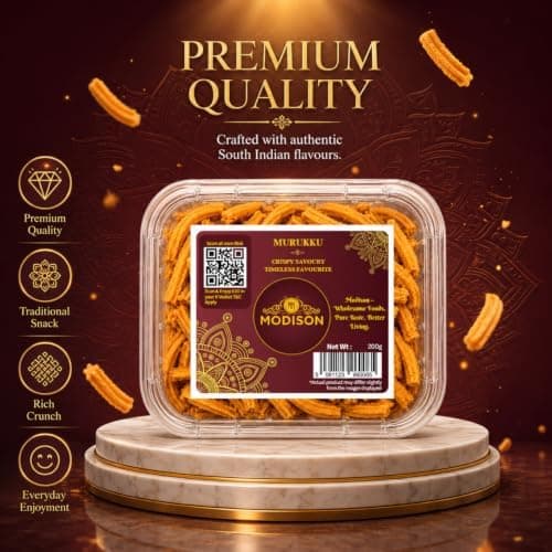MODISON Murukku Indian Namkeen Snack Crispy Traditional 200g thumbnail 5
