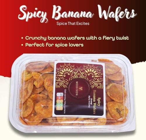 MODISON Spicy Banana Wafers Indian Snacks Crispy Plantain 540g thumbnail 6