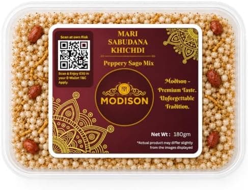 MODISON Mari Sabudana Khichdi Indian Snacks Instant Vrat Meal 180g thumbnail 1