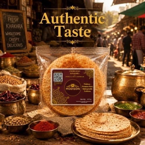 MODISON Chorafali Khakhra Whole Wheat Crispbread Roasted 400g thumbnail 4