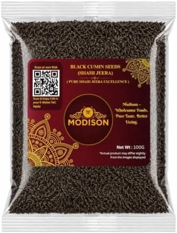 MODISON Shahi Jeera Black Cumin Seeds Whole Spice Natural 100g thumbnail 1