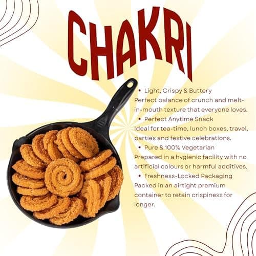MODISON Butter Chakri Indian Snacks Crispy Gujarati 180g thumbnail 6