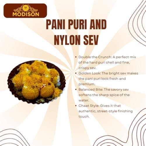 MODISON Pani Puri Nylon Sev Bundle Indian Street Food 540g Kit thumbnail 7