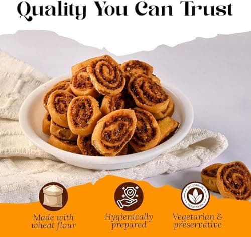 MODISON Poona Bhakarwadi Indian Namkeen Crispy Maharashtrian 360g thumbnail 5