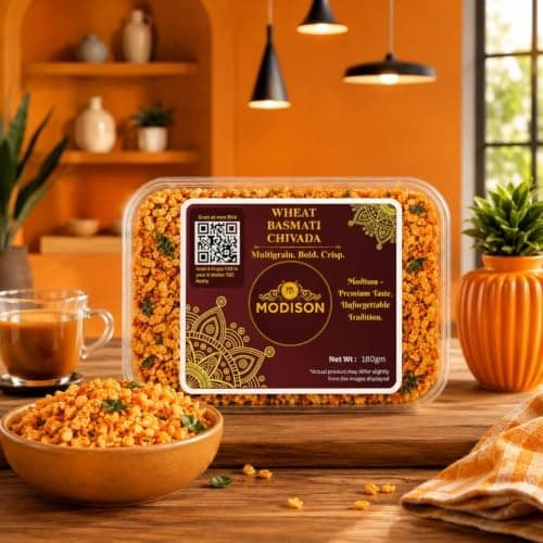 MODISON Wheat Basmati Chivada Indian Namkeen Crispy Flakes 180g thumbnail 2