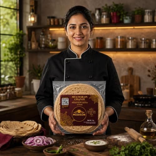 MODISON Multigrain Chapati 12 Pcs Frozen Indian Flatbread 1kg thumbnail 5