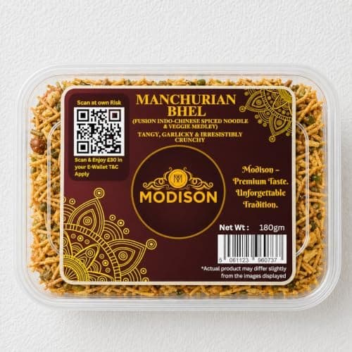 MODISON Manchurian Bhel Indian Snacks Indo Chinese Mix 180g thumbnail 1