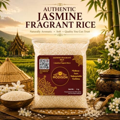 MODISON Jasmine Fragrant Rice Long Grain Rice 1kg Vegan thumbnail 3